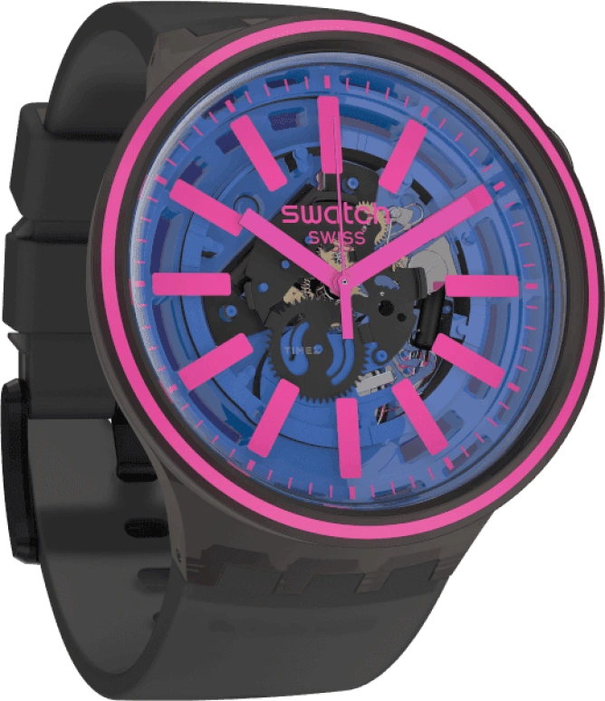 Swatch,THE BOLD 47mm,47mm,Plastic,Blue,SO27B111
