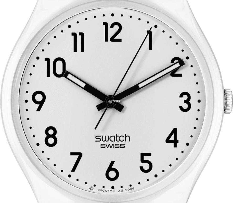 Swatch,Originals 34mm,34mm,Bio-sourced,White,Quartz,Sapphire,SO28W107,SO28W107-S14