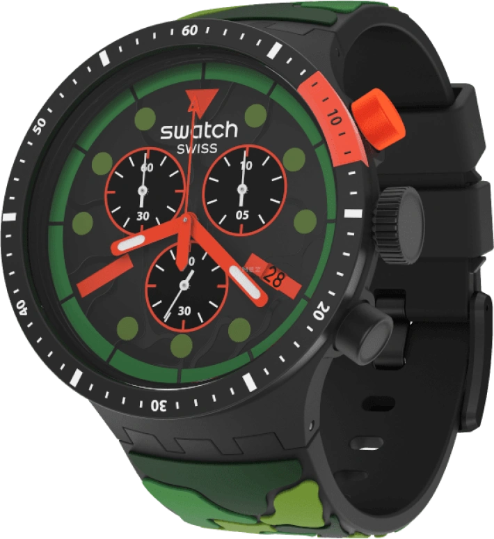 Swatch,THE BOLD 47mm,47mm,Plastic,Black,SB02B409