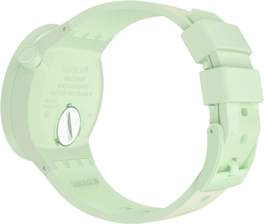 Swatch,THE BOLD 47mm,47mm,Bioceramic,Ceramic,Green,Quartz,Sapphire,Crystal Glass,Round,SB03G100