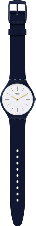 Swatch,SKIN 36.80mm,36.80mm,Plastic,White,Quartz,Round,Blue,SVON102C