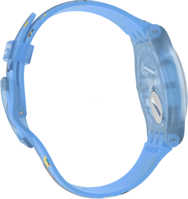 Swatch,Originals 41mm,41mm,Plastic,Blue,Quartz,Sapphire,Crystal Glass,Round,SUOZ342