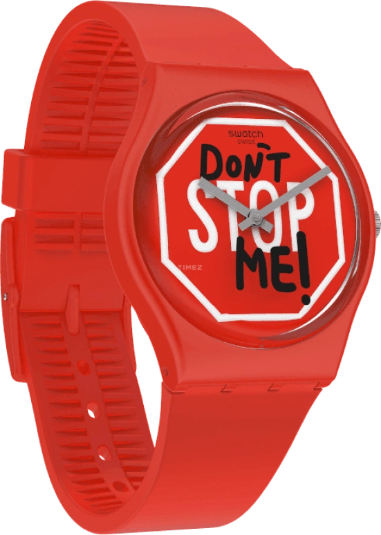 Swatch,Originals 34mm,34mm,Plastic,Red,GR183