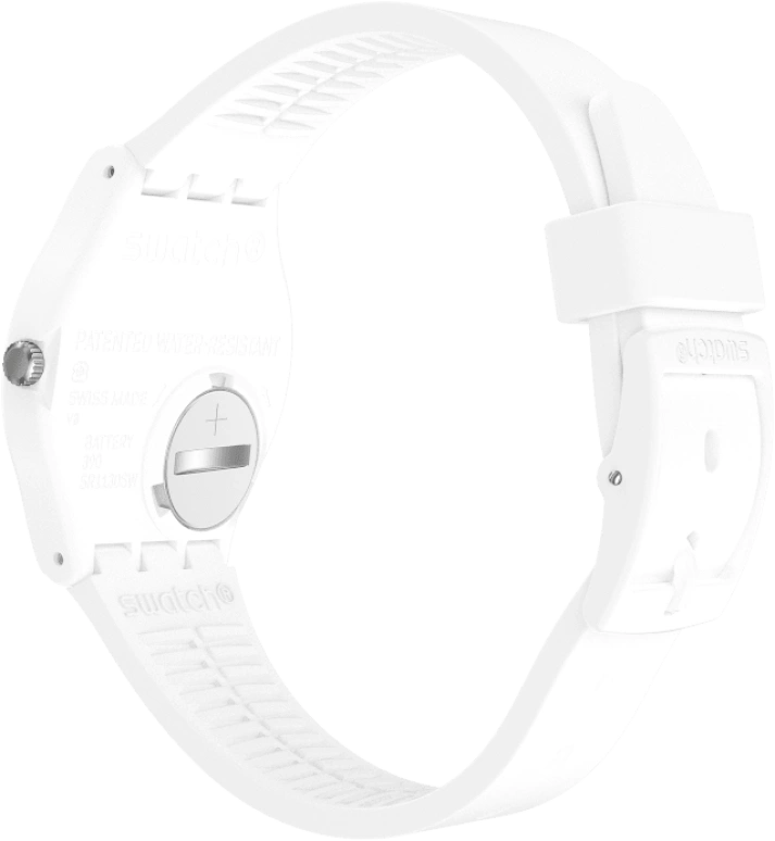 Swatch,Originals 39.20mm,39.20mm,Plastic,White,Sapphire,Crystal Glass,GW716