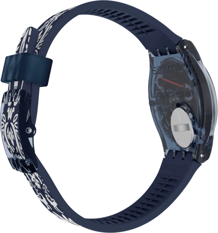 Swatch,Originals 34mm,34mm,Plastic,Blue,GN413