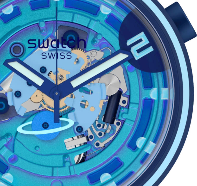 Swatch,Other 47mm,47mm,Sapphire,Crystal Glass,SB01N101