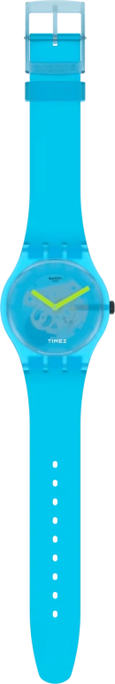 Swatch,Originals 41mm,41mm,Plastic,Transparent,Blue,Quartz,Tonneau,Blue,SUOS112