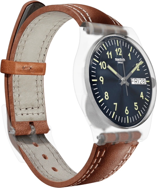 Swatch,Originals 34mm,34mm,Plastic,Blue,GE709