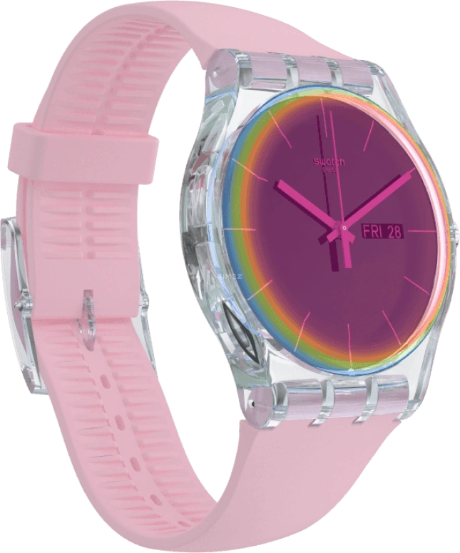 Swatch,Originals 41mm,41mm,Plastic,Pink Red,Red,SUOK710