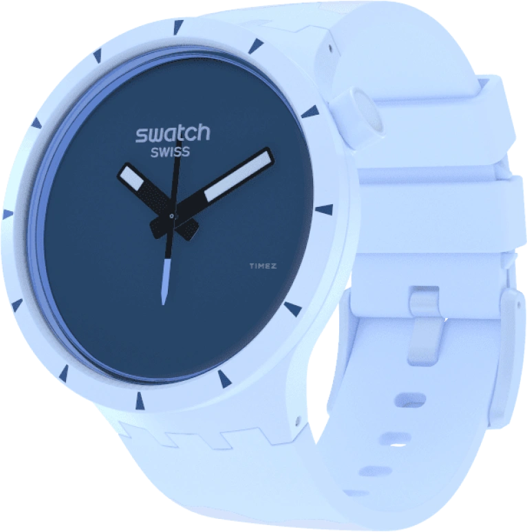 Swatch,THE BOLD 47mm,47mm,Bioceramic,Ceramic,Blue,Sapphire,Crystal Glass,SB03N102