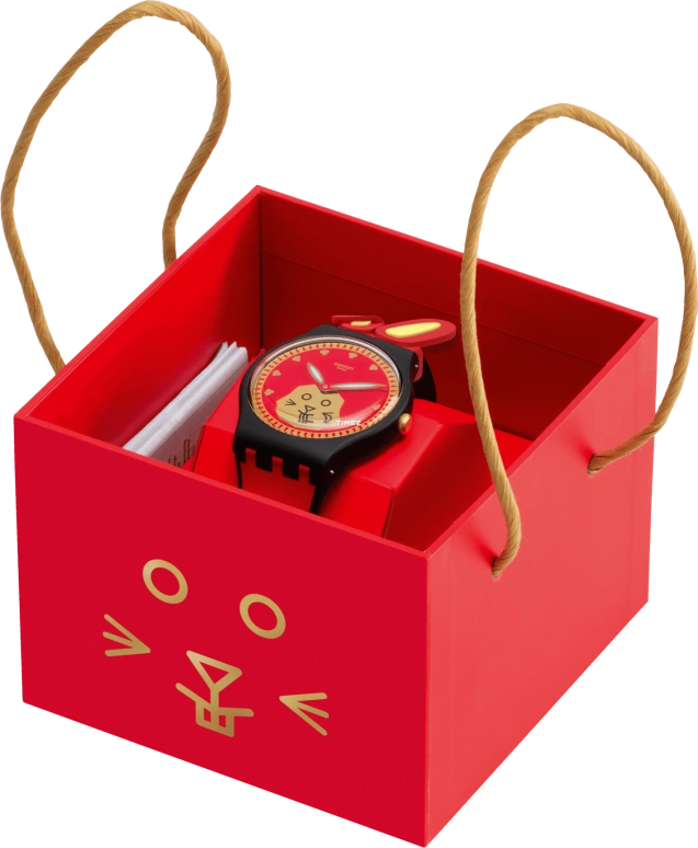 Swatch,Other 41mm,41mm,Bioceramic,Red,Gold,Quartz,Sapphire,Crystal Glass,Round,SO32Z107