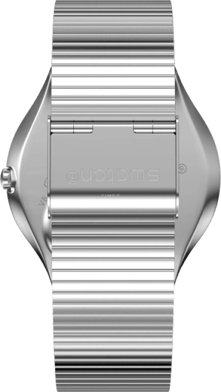 Swatch,SKIN 42mm,42mm,Stainless Steel,Black,Brown,Quartz,Round,Silver,SS07S109GG