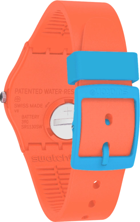 Swatch,Originals 34mm,34mm,Plastic,Blue,GO121