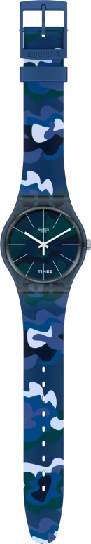 Swatch,Other 41mm,41mm,Plastic,Blue,Green,Quartz,Tonneau,Blue,SUON140