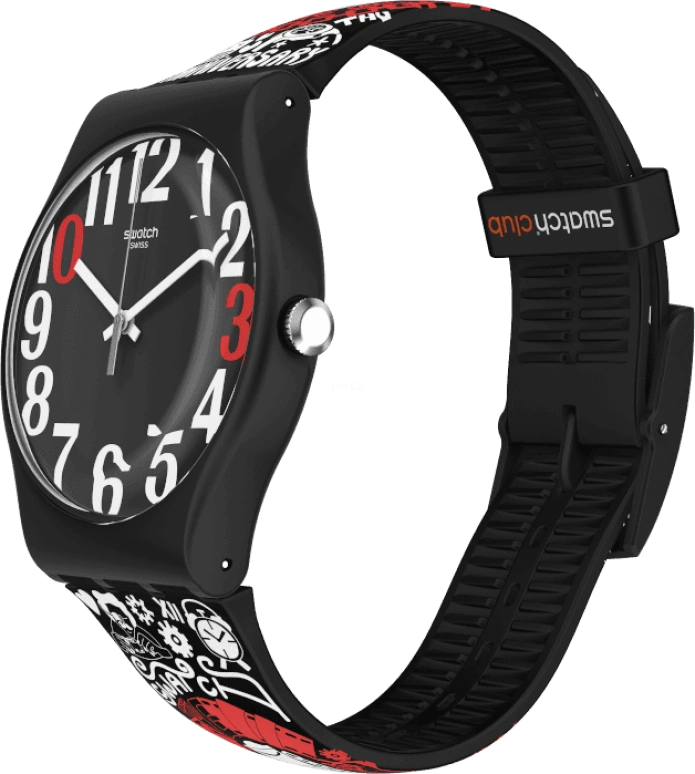 Swatch,Originals 41mm,41mm,Plastic,Black,SUOZ322