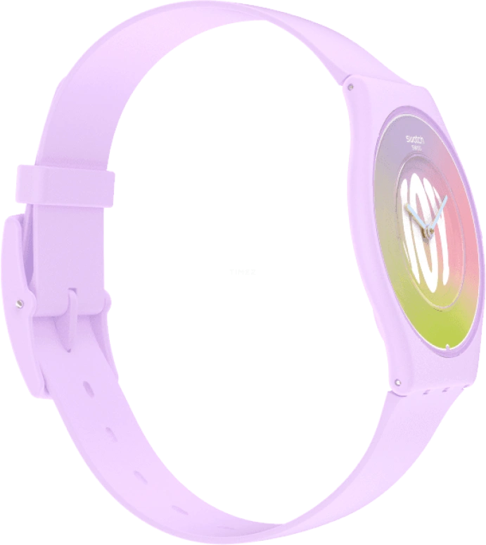 Swatch,SKIN 34mm,34mm,Ceramic,Multi-Color,Quartz,Round,Pink,SS09V101