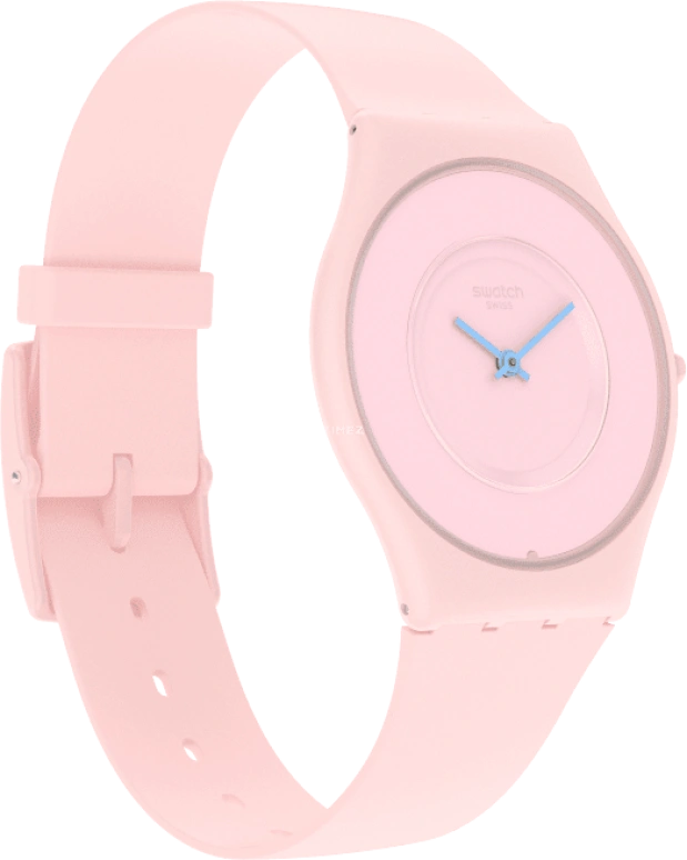 Swatch,SKIN 34mm,34mm,Ceramic,Pink,Closed,SS09P100