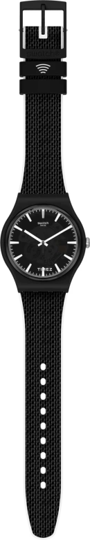 Swatch,Originals 41mm,41mm,Plastic,Black,Automatic,Tonneau,SVIB107,SVIB107-5300