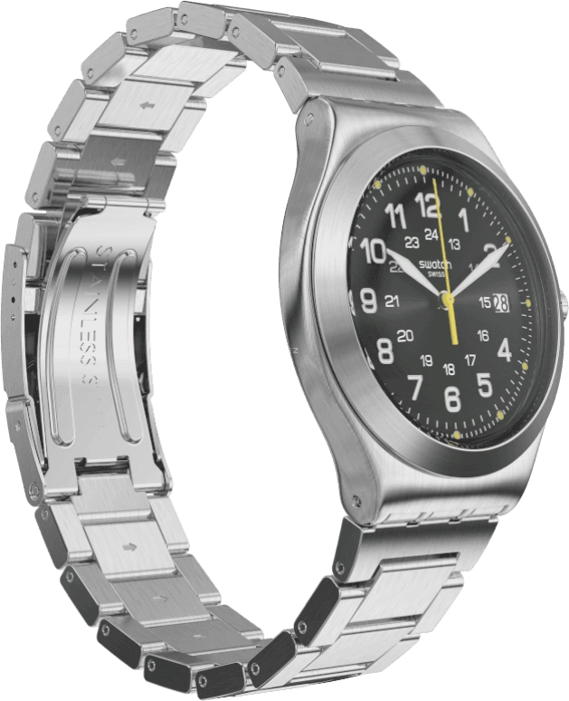 Swatch,IRONY 42.70mm,42.70mm,Stainless Steel,Black,YWS439G