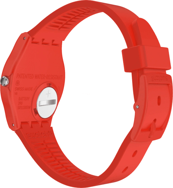 Swatch,Originals 34mm,34mm,Plastic,Red,GR183