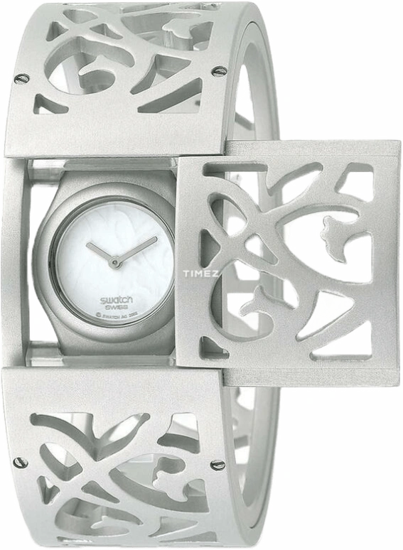Swatch,Other 46.21mm,46.21mm,Aluminium,Silver White,Quartz,Sapphire,Crystal Glass,Tonneau,YSS1002H