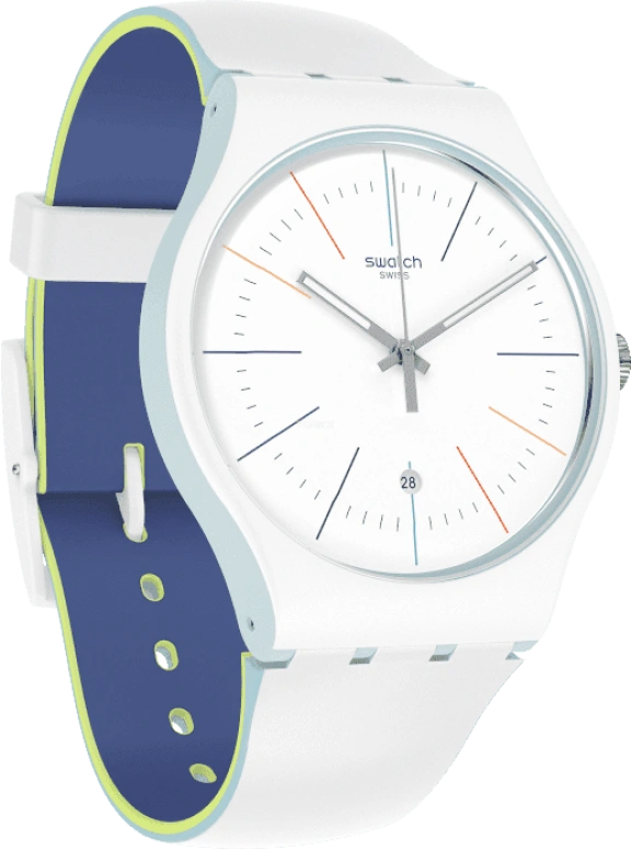 Swatch,Originals 41mm,41mm,Plastic,White,SUOS404
