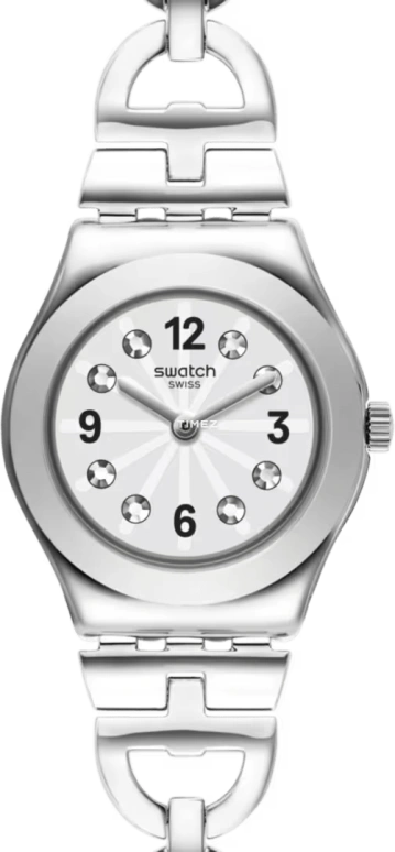 Swatch,IRONY 25mm,25mm,Stainless Steel,Silver,Quartz,Tonneau,YSS323G