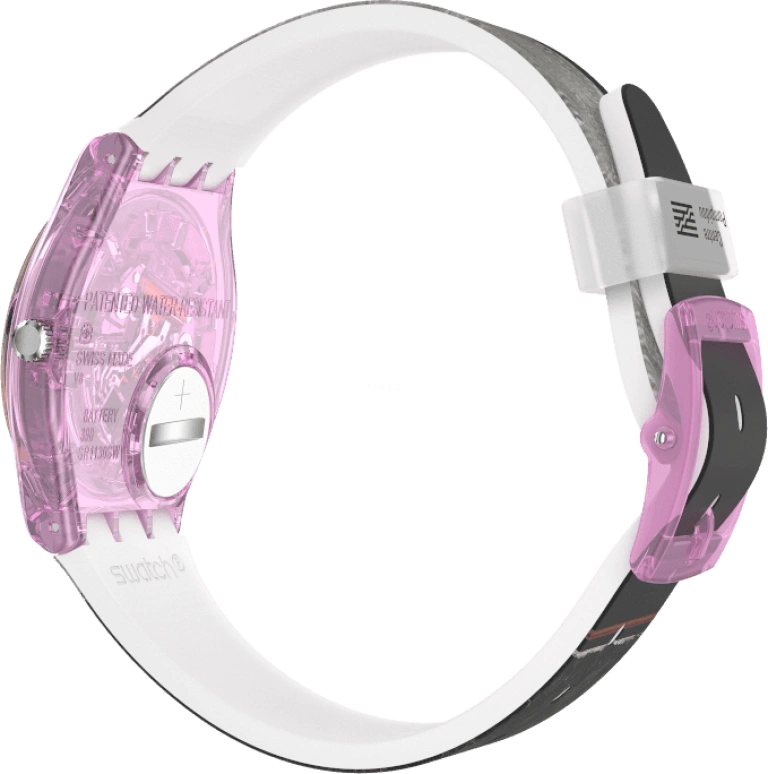 Swatch,Originals 34mm,34mm,Plastic,Multi-Color,Quartz,Sapphire,Crystal Glass,Round,GZ356