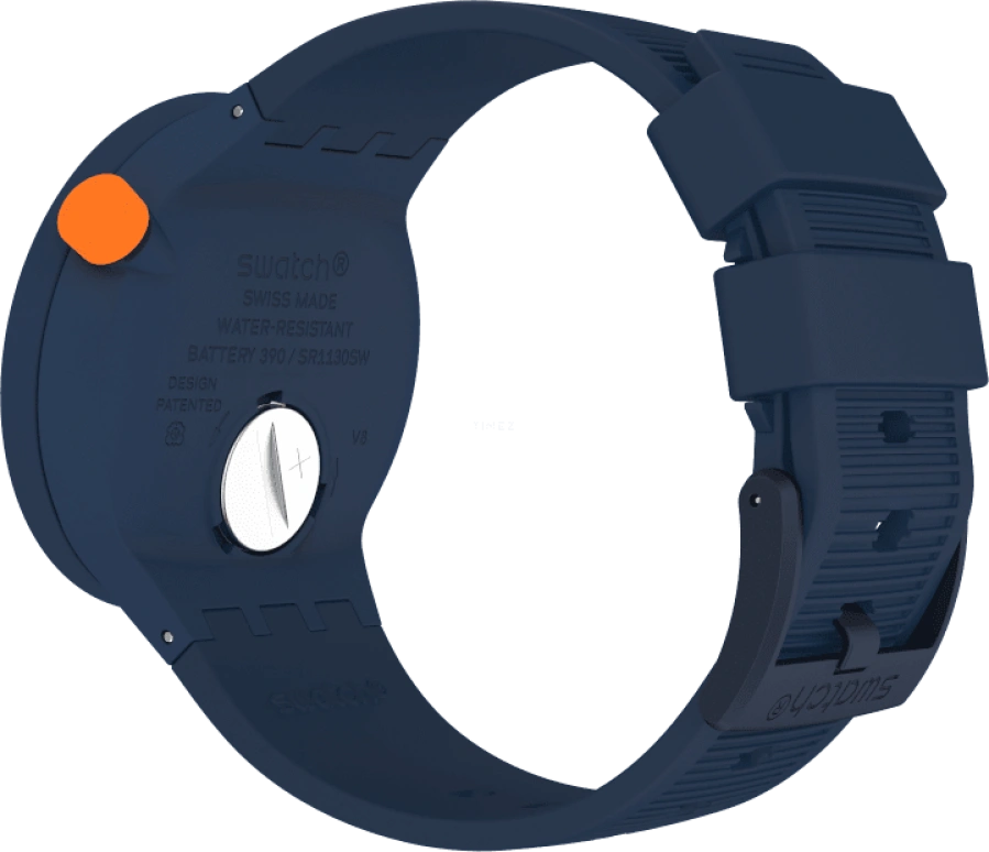 Swatch,THE BOLD 47mm,47mm,Plastic,Blue,Closed,SO27N110