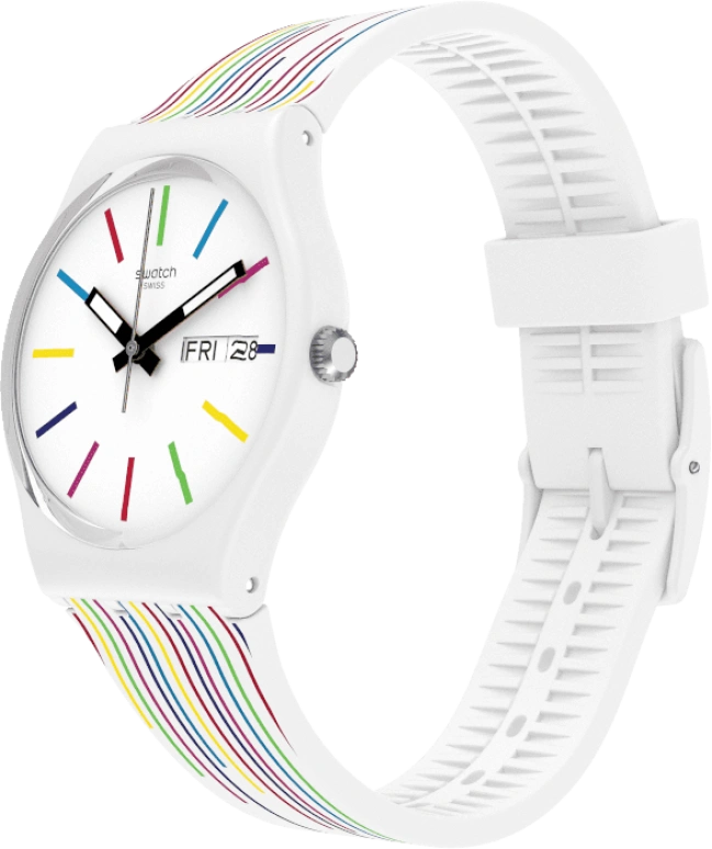 Swatch,Originals 34mm,34mm,Plastic,White,Closed,GW712
