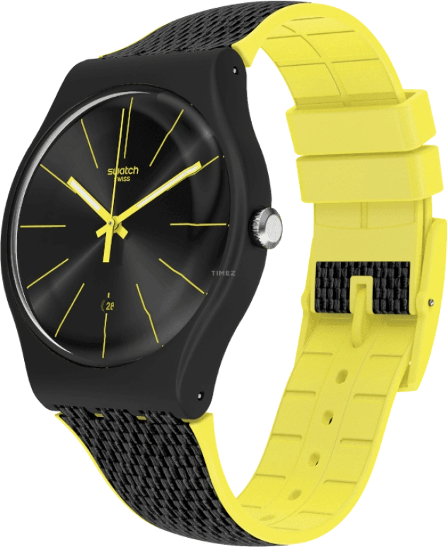 Swatch,Originals 41mm,41mm,Plastic,Black,SUOB406