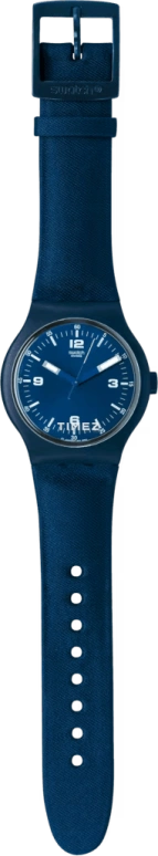 Swatch,Other 38.40mm,38.40mm,Plastic,Blue,Quartz,Sapphire,Crystal Glass,Round,SUDN100