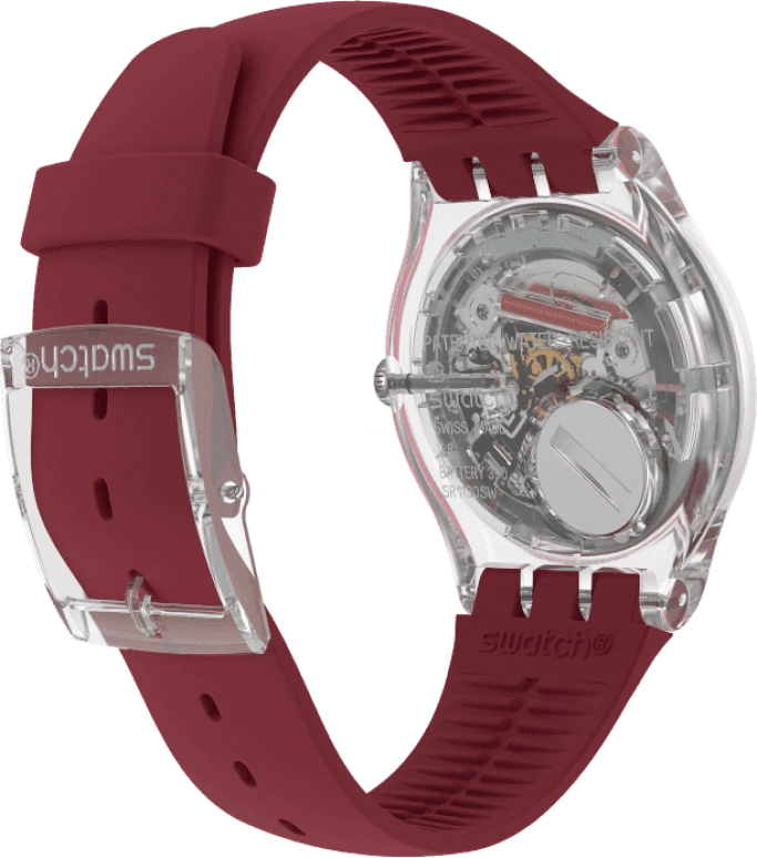 Swatch,Originals 41mm,41mm,Plastic,Pink,Sapphire,Crystal Glass,SUOK717