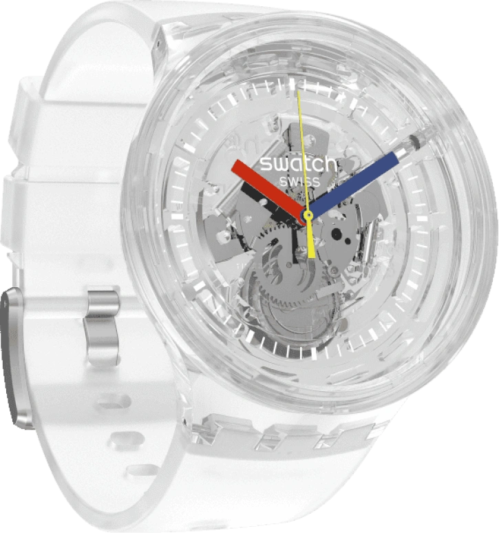 Swatch,THE BOLD 47mm,47mm,Plastic,Transparent,SO27E100