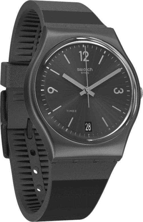 Swatch,Originals 34mm,34mm,Plastic,Black,Quartz,Round,GB430