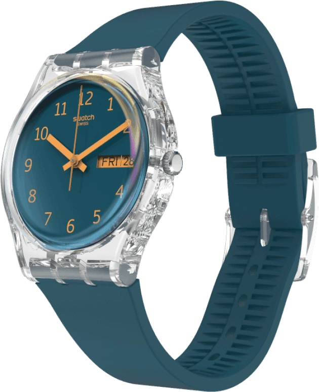 Swatch,Originals 34x39.20mm,34x39.20mm,Plastic,Coffee,Cyan,GE721