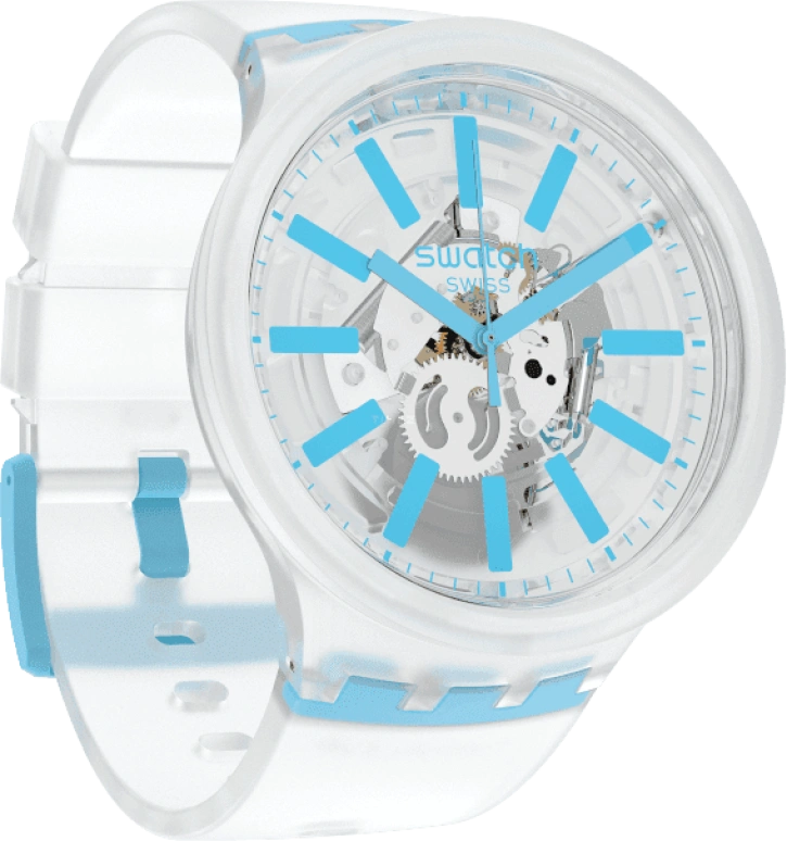 Swatch,THE BOLD 47mm,47mm,Plastic,White,SO27E105