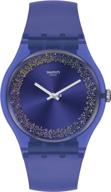 Swatch,Originals 41mm,41mm,Plastic,Purple,Quartz,Tonneau,SUOV106