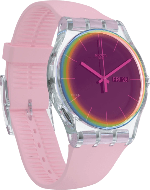 Swatch,Originals 41mm,41mm,Plastic,Pink Red,Red,SUOK710