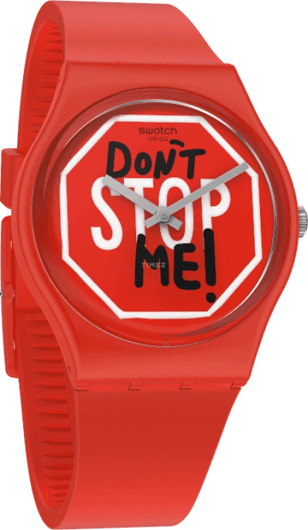 Swatch,Originals 34mm,34mm,Plastic,Red,GR183