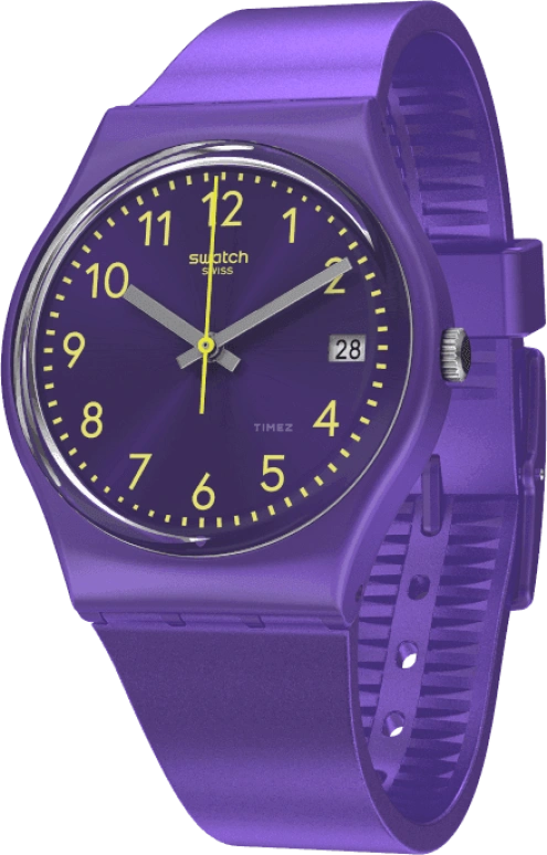 Swatch,Originals 34mm,34mm,Plastic,Purple,GV402