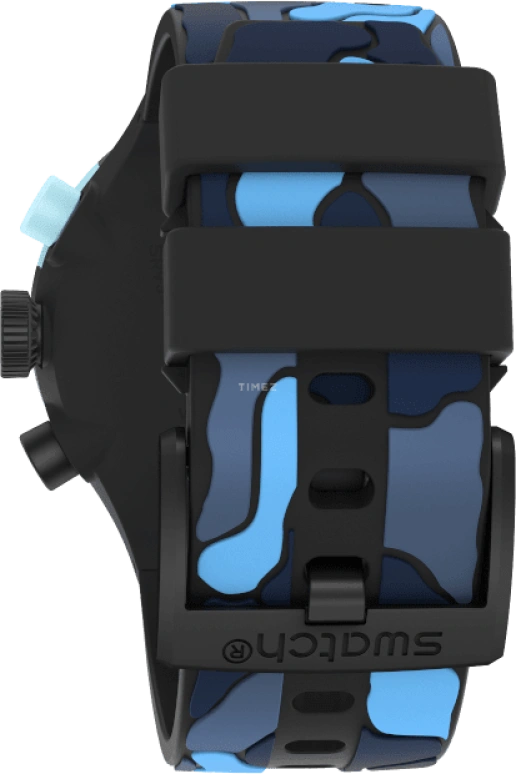 Swatch,THE BOLD 47mm,47mm,Plastic,Black,Sapphire,Crystal Glass,Closed,SB02B408