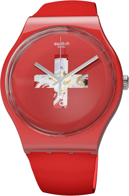 Swatch,Originals 41mm,41mm,Plastic,Red,SUOR106