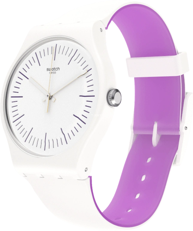 Swatch,Originals 41mm,41mm,Plastic,White,Sapphire,Crystal Glass,SUOW173