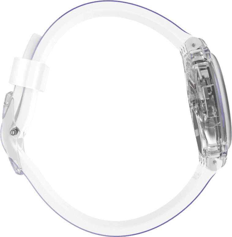 Swatch,Originals 34mm,34mm,Plastic,Purple,Green,Sapphire,Crystal Glass,GE718
