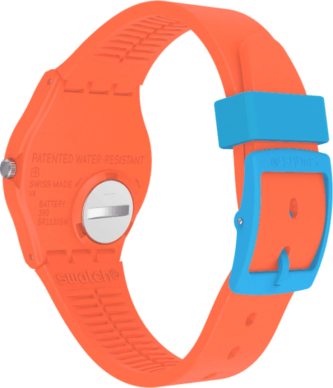 Swatch,Originals 34mm,34mm,Plastic,Blue,GO121
