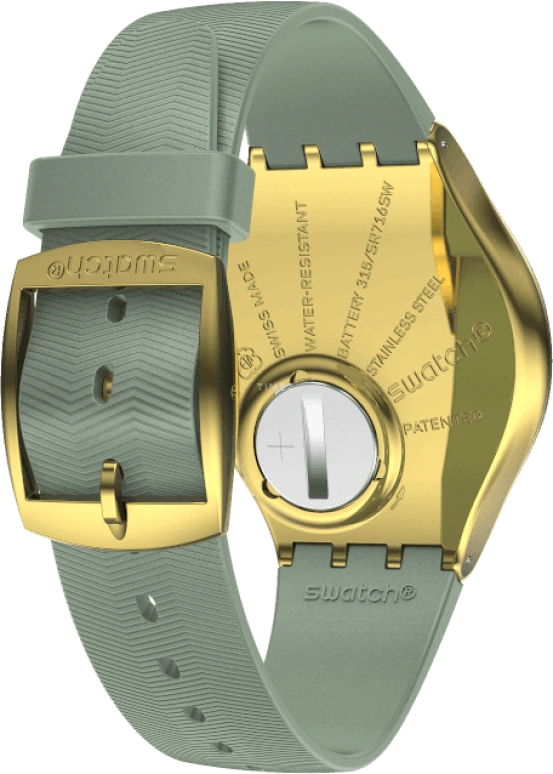 Swatch,SKIN 38mm,38mm,Gold,Closed,SYXG113