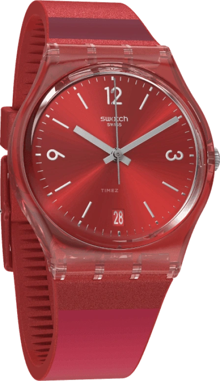 Swatch,Originals 34x39.20mm,34x39.20mm,Plastic,Red,GR406