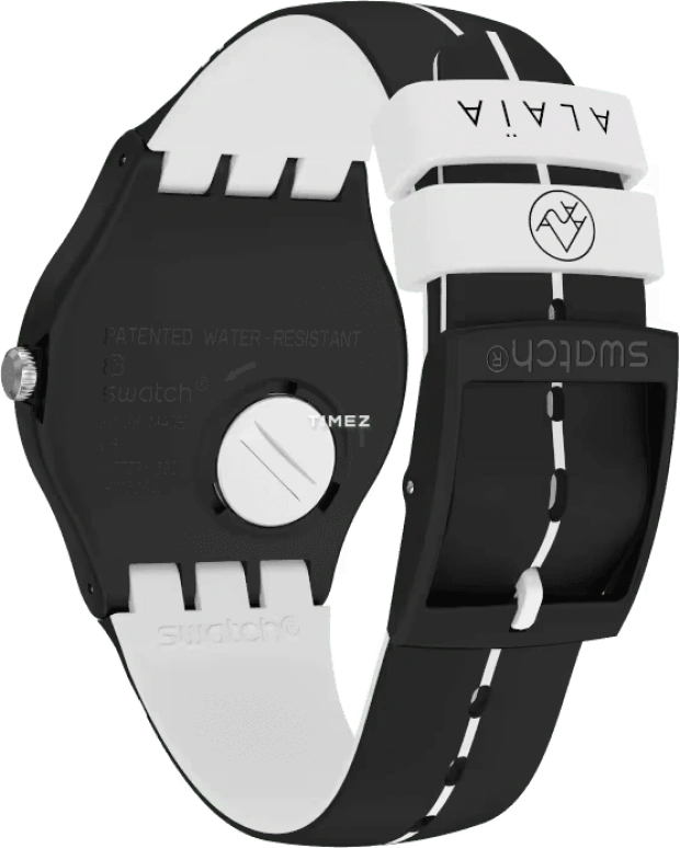 Swatch,Originals 41mm,41mm,Plastic,Black,Quartz,Date,Day,SUOB715F