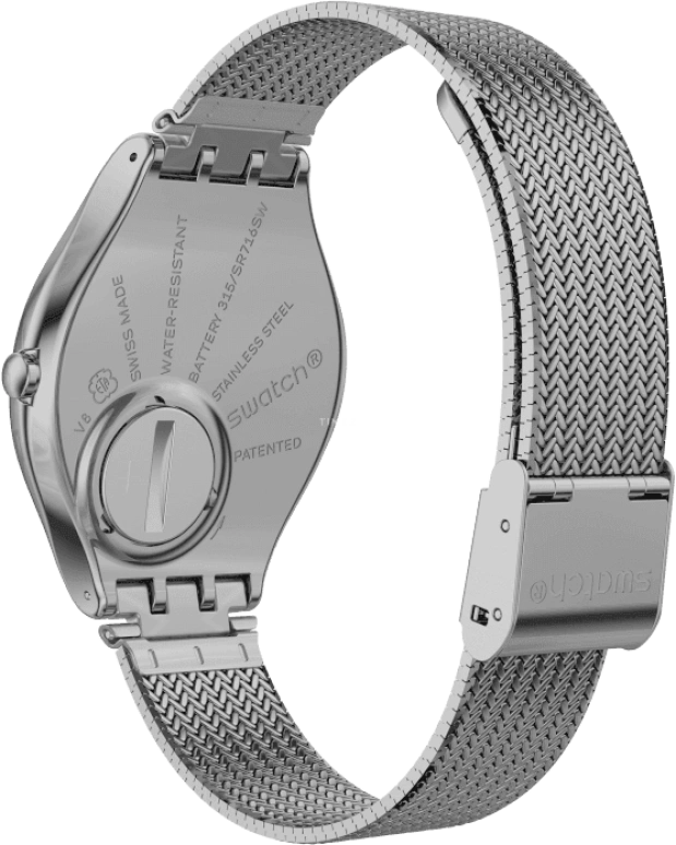 Swatch,SKIN 38mm,38mm,Stainless Steel,Pink Red,Red,SYXS117M